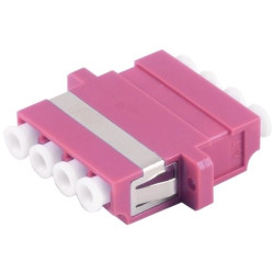 FO connector, LC socket to LC socket, OM4, multimode, ceramic, purple, BS07-60043