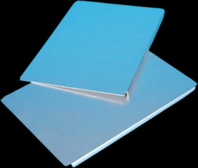 Chassis plate, die-cast aluminum, (W x D) 228.5 mm x 165.8 mm, yellow, 2008-4805 GR2