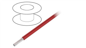 3050 Rd001 Przewód Na Rolce O Długości 305M Linka Cu, 300V Pvc Czerwony 24 Awg