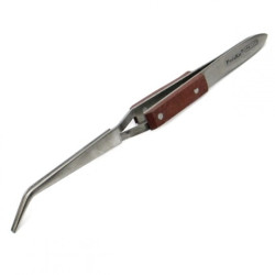 1PK-117T pęseta metalowa zakrzywiona (rewers), długość 164mm