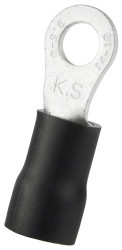 Zacisk oczkowy rozmiar przewodu 4mm² Ø 4.3mm izolowany średnica wew 4.3mm Czarny RS PRO