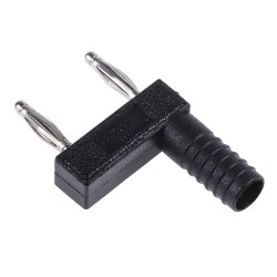Adapter z wtykiem bananowym Męski Wtykowa typ Wtyk bananowy Czarny 10A Staubli rozmiar 2mm