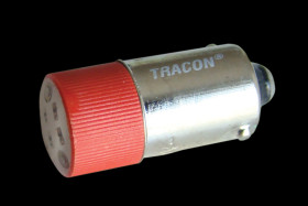 Żarówka LED Ba9s sygnalizacyjna 230V czerwona do przycisku