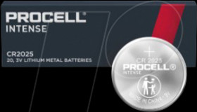CR2025 INTENSE Lithium button cell, 3 V, 165 mAh, 20x2.5 mm, pack of 5