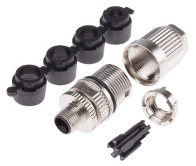 Złącze wielostykowe przemysłowe 5-pinowe M12, panelowe Gniazdo HARTING