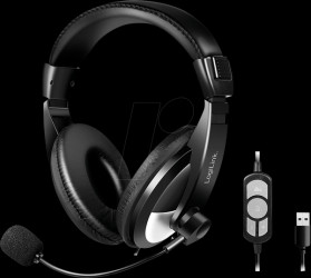 HA0019A Headset, USB, stereo, with controller, USB-A