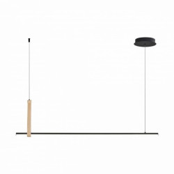 Lampa wisząca Wood CLAUD kolor czarny/drewno aluminium/metal, LED 1350 Lm barwa regulowana IP20 22806M-WOOD Zuma Line