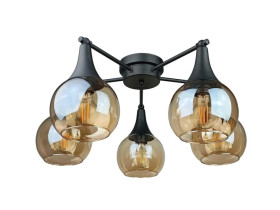 Lampa sufitowa nowoczesna 5xE27 STAR HONEY BLACK