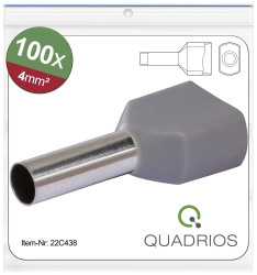 Quadrios 22C438 Podwójna końcówka 22C438, z częściową izolacją , 4 mm², 1 zest.