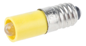 Żarówka sygnalizacyjna LED Żółty 24V dc E5 średnica 6mm długość 18mm
