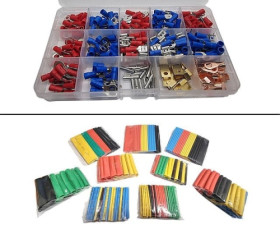 Zestaw konektorów i rurek termokurczliwych (300szt)