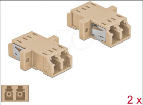 86535 Optical Fiber Coupler L/CLC Duplex 2 pieces beige