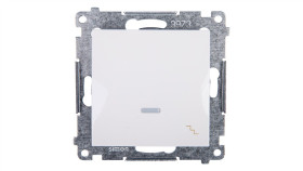 Simon 54 Łącznik Schodowy Z Podświetleniem, Szybkozłącza, Biały Ip20 Dw6l.01/11