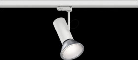 95407 ProRail3 rail spotlight Apol, E27, max. 50 W, dimmable, white