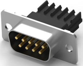 D-Sub plug, 9 pole, standard, equipped, straight, IDC connection, 1-745492-7