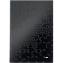 Leitz Notebook WOW A4 Ruled with Hardcover 90g/80 Sheets Black