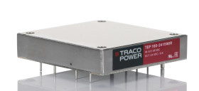 Konwerter DC/DC TEP 160WIR, Uwe 36V dc, Uwe 9V, Uwy 24 V dc, TRACOPOWER 6 A 160 W -40 °C 75 °C Otwór przelotowy
