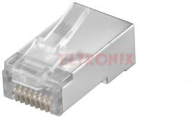 WTYK TPLUG 8P/8C RS/S EKRANOWANY PŁASKA LINKA