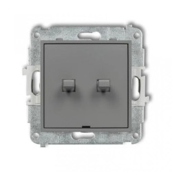 ICON Mechanizm łącznika zwiernego żaluzjowego w stylu amerykańskim szary mat 27IWPUS-8