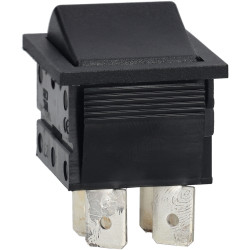 Bulgin C1350AAAAA DPST Non Illuminated Black Panel Mount Rocker Switch