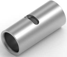 Butt connector, uninsulated, 41-60 mm², AWG 1/0, silver, 35.86 mm, 36957