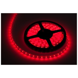 TAŚMA LED CZERWONA ELASTYCZNA BIAŁE PODŁOŻE 8mm 12V 0,5m