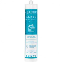 Akryl uniwersalny biały do wypełniania pęknięć 310ml BAUHUS