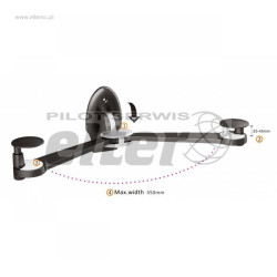 Uchwyt DVD/SAT naścienny czarny funkcja składania