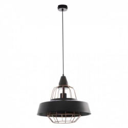 Rocco 1P E27, lampa wisząca, max. 60W, czarna, miedziana AD-LD-6223BCE27