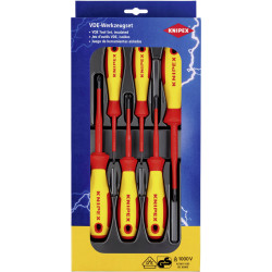 KNIPEX 00 20 12 V03 VDE Screwdriver Set Phillips&#xAE; / Pozidriv&#xAE; 6 parts