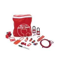 Zestaw blokad LOTO dla elektryka + kłódki, 196227