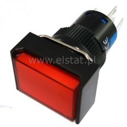 Przycisk chwilowy LAS1-AJ-11- czerw. LED 24V prost