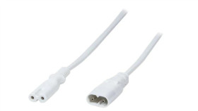 Cp132 Kabel, Iec C7 Żeński, Iec C8 Męski, 2M, Gniazda: 1, Biały