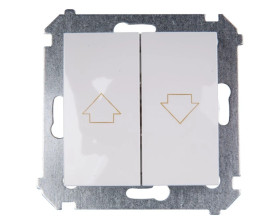 Simon 54 Przycisk żaluzjowy biały DZP1W.01/11