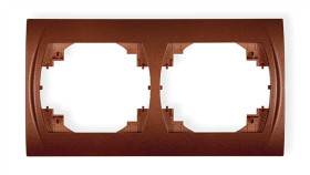 Logo Ramka Pozioma Podwójna Brązowy Metalik 9Lrh-2