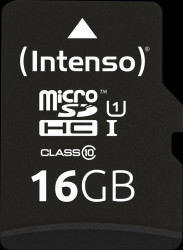 3423470 Micro SDHC card, 16 GB, Intenso Class 10