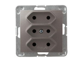 IMPRESJA Gniazdo potrójne EURO tytan GP-3Y/m/23 OSPEL
