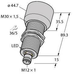 Przycisk refleksyjny, ultradźwękowy Turck 1610037 1 szt.