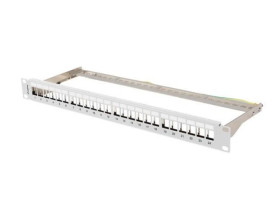 PATCH PANEL PUSTY 24 PORT 1U 19 FTP DO MODUŁÓW KEYSTONE SZARY LANBERG PPKS-0924-S