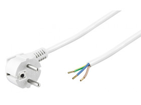 Kabel ze stykiem ochronnym, zgięty, do konfekcjonowania 1,5 m, Czarny