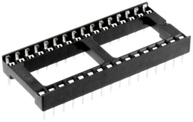Connfly DS1009-32AT1WS-0A2 Podstawka pod układy scalone Wymiary siatki: 2.54 mm Ilość styków: 32 1 szt. tuba