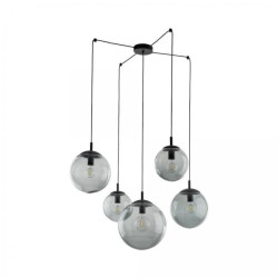 Lampa wisząca ESME 5382 grafitowe szklane klosze 5xE27 TK Lighting