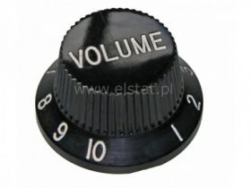 Gałka potencjometru audio 18mm VOLUMEN; czarna