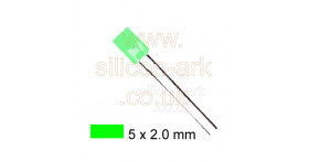 LED - 5 x 2mm rectangular GREEN (MV54123) - General Instrument