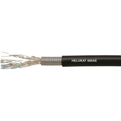 Helukabel 802168 Ethernet Cable CAT 7e S/FTP 4x2x0.258mm² Black/metre