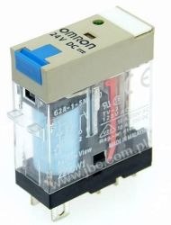 G2R-1-SNI 24DC(S), Przekaźnik, SPDT (1 styk), napięcie cewki 24VDC, obciążenie styku max. 10A, sygnalizacja LED + przycisk testu