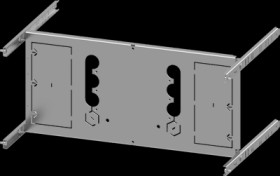 Mounting plate, metal, (L x W x H x D) 600 x 600 x 250 x 400 mm, for 3VA23 (400A), 4 pole, fixed installation, 8PQ6000-8BA25