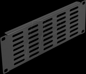 66840 Panel, 10", with ventilation slots horizontal, 2 U, black