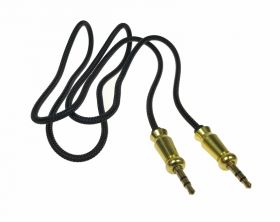 Przyłącze Jack 3.5 - Jack 3.5 - 0.9m - plecione czarne