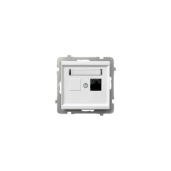 Gniazdo komputerowe pojedyncze 1xRJ45 kat. 5e MMC złącze IDC GPK-1R/K/m/00 białe SONATA Ospel